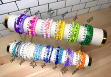 Load image into Gallery viewer, Personalized Back to School Positive Motivation Encouragement Affirmation Focus Word Beaded Bracelet Set
